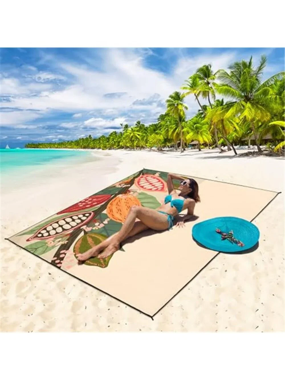 Oversized Beach Blanket Sandproof Waterproof Picnic Camping Travel Mat 79x83